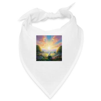 Hund im Himmel - Vierbeiner verlässt die Welt - Bandana - Weiß - Vorne