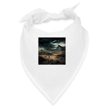 Düstere karge Wüstenlandschaft - Bandana - Weiß - Vorne
