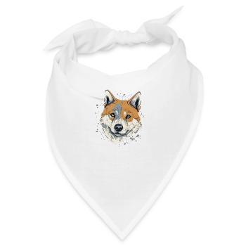 Shiba Inu - Bandana - Weiß - Vorne