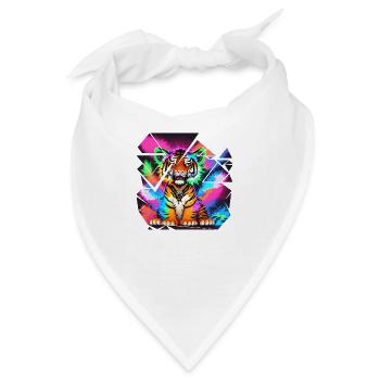 Tigerjunges der Freude - Bandana - Weiß - Vorne