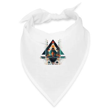 Cooles geometrisches ethno Motiv - Bandana - Weiß - Vorne