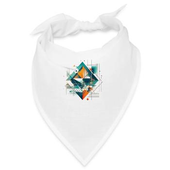 Cooles Geometrisches Ethno Motiv - Bandana - Weiß - Vorne