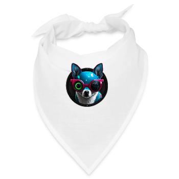 Chihuahua futuristisch neon - Bandana - Weiß - Vorne