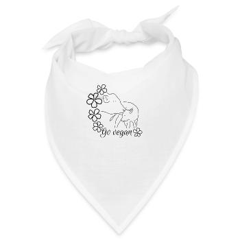 Go vegan-Mutterliebe Kuh - Bandana - Weiß - Vorne