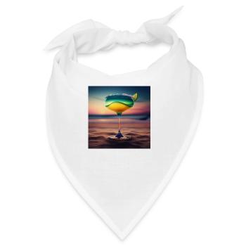 Cocktail 8 Geschenk - Bandana - Weiß - Vorne