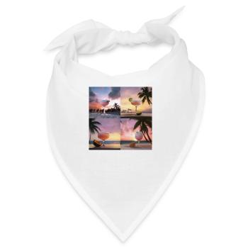 Cocktails Geschenk - Bandana - Weiß - Vorne