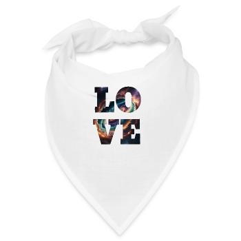 Liebe ist unendlich - Bandana - Weiß - Vorne