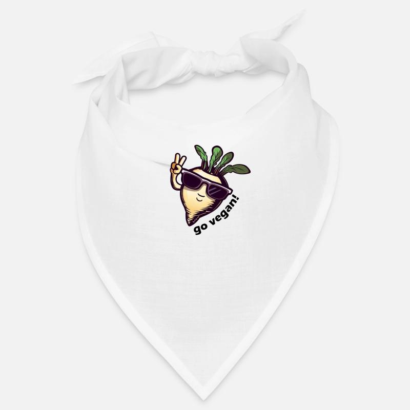 Mignon navet végétalien. Paix! Bandana