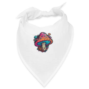 pilze - Bandana - Weiß - Vorne