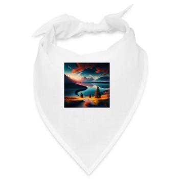 Landschaft - Bandana - Weiß - Vorne