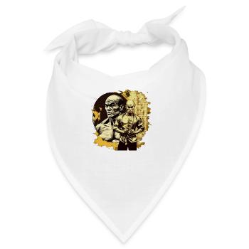 Kung Fu Kämpfer - Bandana - Weiß - Vorne