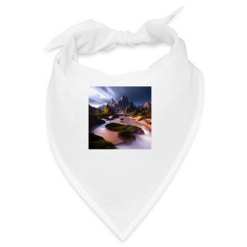 Cinematic fantasy landscape - Bandana - Weiß - Vorne