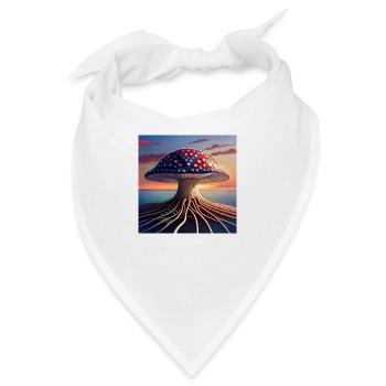 Mushroom Comic - Bandana - Weiß - Vorne