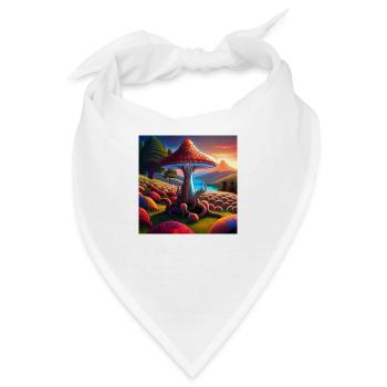 Mushroom comic - Bandana - Weiß - Vorne