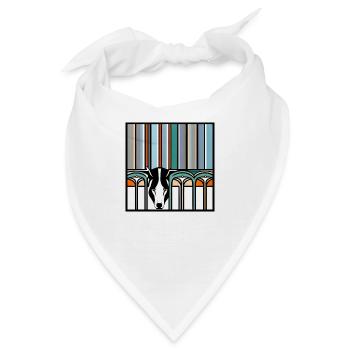 Pop-Art-Bär - Bandana - Weiß - Vorne