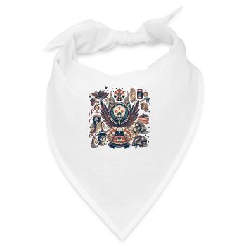 Amerikanische Folklore - Bandana - Weiß - Vorne