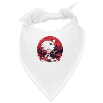 Japanische Folklore - Bandana - Weiß - Vorne