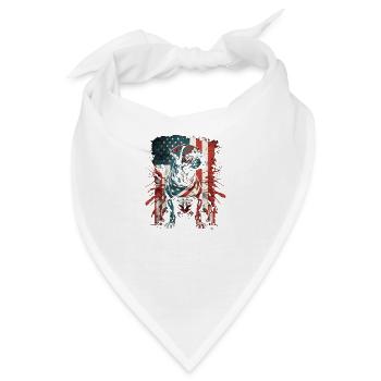 Stars and Stripes American Dog - Bandana - Weiß - Vorne