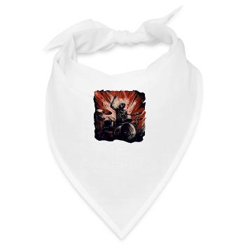 Drummer crazy - Bandana - Weiß - Vorne