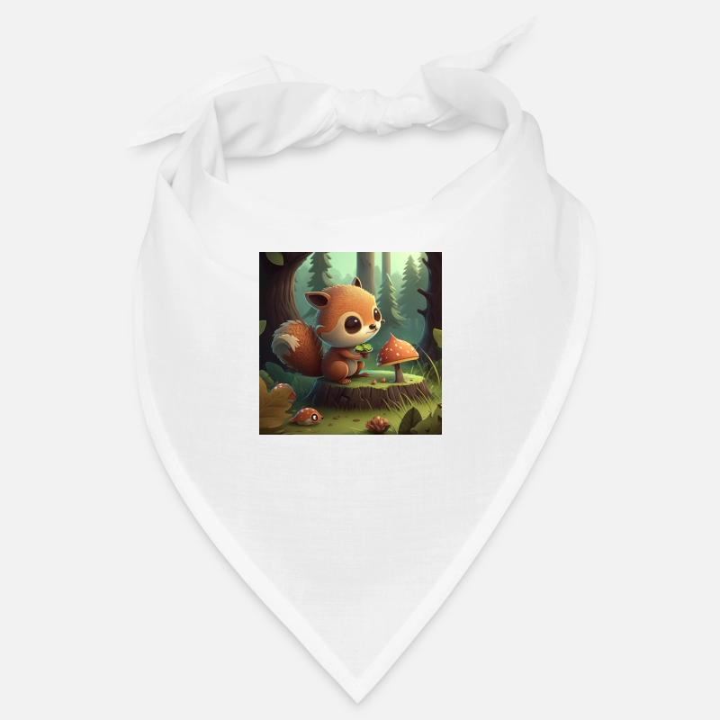 Cute squirrel eats in nature Bandana