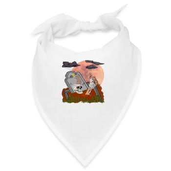 Grab Hand OK Cybus Zombie Ratte Mond Undead lustig - Bandana - Weiß - Vorne
