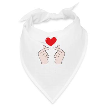 Fingerherzen 5 - Bandana - Weiß - Vorne