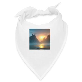 Sunset over the bay - Bandana - Weiß - Vorne