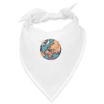 Planet Erde - Bandana - Weiß - Vorne