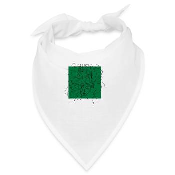 Gesichtslinie Grün - Bandana - Weiß - Vorne