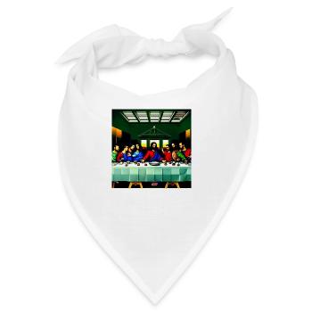 Jesu Abendmahl - Bandana - Weiß - Vorne