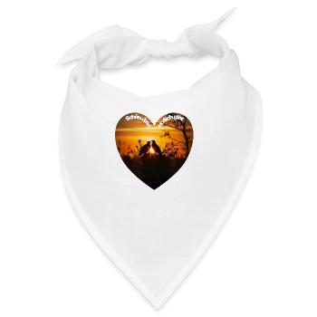 Schön, dass es dich gibt ist ein Glücksgefühl - Bandana - Weiß - Vorne