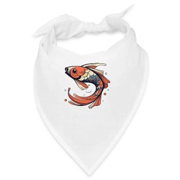 Koi-Karpfen - Bandana - Weiß - Vorne