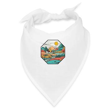 Landschaft auf dem Land - Bandana - Weiß - Vorne