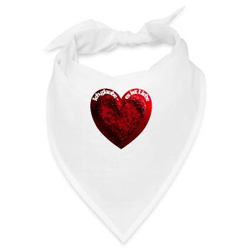 Ich glaube, es ist Liebe - Bandana - Weiß - Vorne