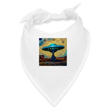 Ufo Artwork By Bruederchen - Bandana - Weiß - Vorne