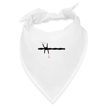 Blutiger Stacheldraht - Bandana - Weiß - Vorne