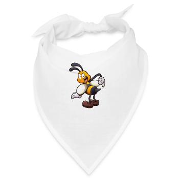 Cartoon-Biene mit Stich - Bandana - Weiß - Vorne