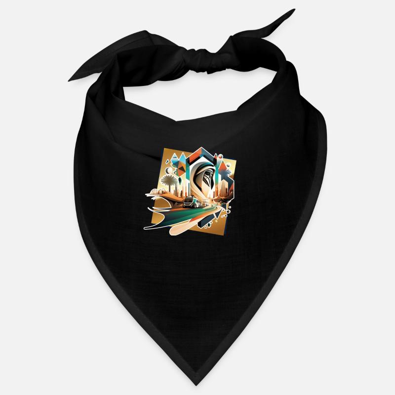 abstract uae in the future cartoon Bandana