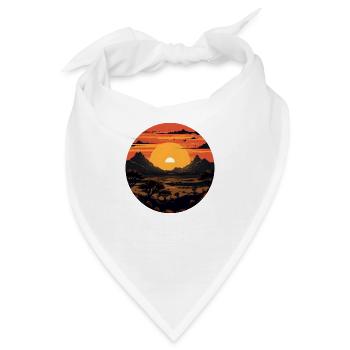 Desert Sunset - Bandana - Weiß - Vorne