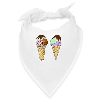 Eis - Bandana - Weiß - Vorne