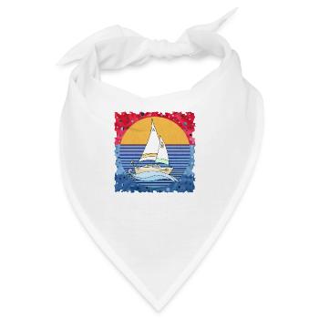 Segelboot - Bandana - Weiß - Vorne