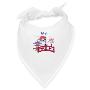 Tokio niedlich - Bandana - Weiß - Vorne