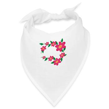 Flower Blume Pflanze - Bandana - Weiß - Vorne