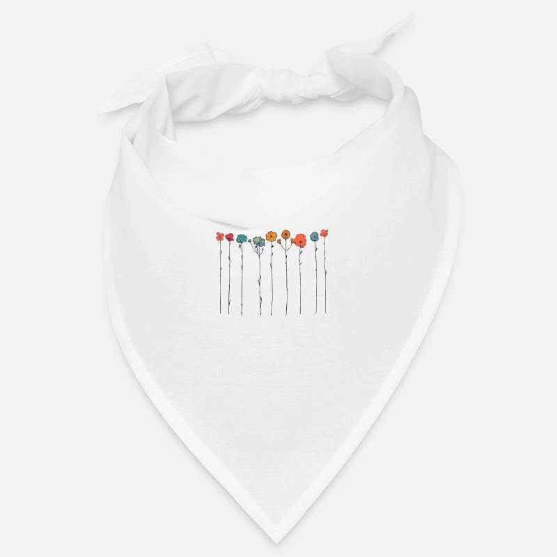 Dessin au trait botanique élégant Bandana