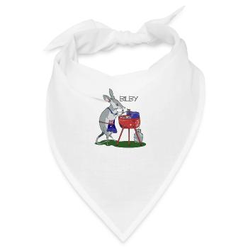 Grillsaison in Bilby, Australien - Bandana - Weiß - Vorne