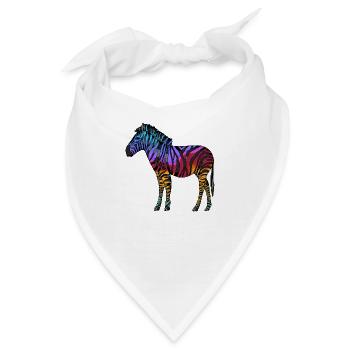 Zebra - Bandana - Weiß - Vorne