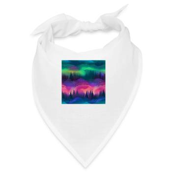 Northern Lights Glow: Polarlichter-Kollektion - Bandana - Weiß - Vorne