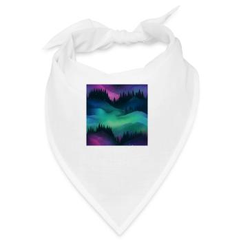 Celestial Lights: Polarlichter-Kollektion - Bandana - Weiß - Vorne