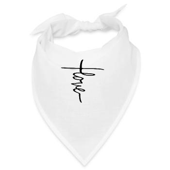 Love Cross - Bandana - Weiß - Vorne