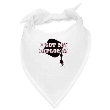Diplom - Bestanden - Bandana - Weiß - Vorne